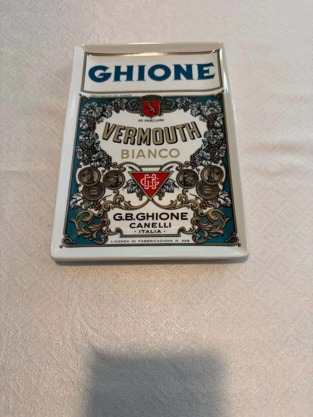 Rosanna Voyage Collection Ghione Vermouth Bianco Decorative Ceramic Tray